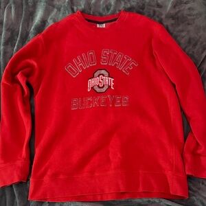 Knights Apparel Red Ohio State Crewneck Sweater